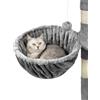 lionto Amaca per Tiragraffi per Gatti Accogliente Nido di Morbido Peluche Diametro 40 cm, Profondità 25 cm Grigio Chiaro
