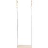 BESPORTBLE Mensola Sospesa in Legno Massello Oscillante per Cameretta, Scaffale Portaoggetti Girevole Corda Grigia, Scaffale da Parete Decorativo per Soggiorno e Ufficio