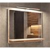 hajduk furniture Specchio da Bagno da Parete con Mensola Sonoma 50x60 cm con Illuminazione LED 4000K IP44