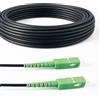 Elfcam - Cavo in fibra ottica da 200 m (nero, armato in acciaio) - SC/APC a SC/APC, OS2 simplex monomodale 9/125 µm, resistente e impermeabile - Per installazioni interne ed esterne, compatibile con Orange, SFR, Bouygues