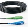 Elfcam - Cavo in fibra ottica da 200 m (nero, rinforzato con acciaio) - SC/APC a SC/UPC, OS2 simplex monomodale 9/125 µm, resistente e impermeabile - Per installazioni interne ed esterne, compatibile con Orange, SFR, Bouygues