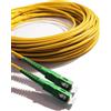 Elfcam - Cavo in fibra ottica SC-APC a SC-APC - 200 m (giallo), cavo patch ad alte prestazioni, monomodale 9/125 µm, compatibile con Livebox, SFR Box, Bbox, Mobistar
