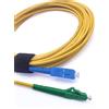 Elfcam - Cavo in fibra ottica da 50 m con connettori LC/APC e SC/UPC per FRITZ!Box, cavo patch Simplex 9/125 µm OS2, fibra ottica LSZH (50 m)