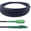 Elfcam - Cavo in fibra ottica armato da 100 m per uso interno ed esterno, LC/APC su SC/APC, OS2 monomodale, simplex, LSZH, nero