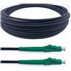 Elfcam - Cavo in fibra ottica da 150 m con guaina in acciaio, connettori LC/APC su LC/APC, OS2 monomodale, simplex, LSZH, nero