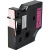 vhbw Cassetta nastro compatibile con Dymo Rhino 6000, 5000, 5200, 4200 etichettatrice 3m x 12 mm nero su rosa fluo
