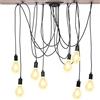 Ejoyous Lampadario Vintage Industriale, Lampadario a Ragno, Lampada da Soffitto Fai-da-te Supporto per Retro Industria, Sala da Pranzo Soggiorno Decorazione dell'hotel (8 teste)
