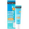 Neutrogena Hydro Boost Fluido Idratante SPF 50, Crema solare viso 50 con Acido Ialuronico, Niacinamide e Pro-Vitamina B5, Crema viso SPF 50 in fluido, Protezione solare in mini size da 15 ml