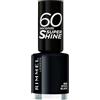 Rimmel London Smalto Unghie 60 Seconds Super Shine - Asciugatura Rapida e Lunga Durata - 900 Rita's Black - 8 ml