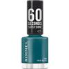 Rimmel London Rimmel 60 Seconds Super Shine Smalto, Smalto asciugatura rapida, Colore vibrante, A lunga tenuta, 8 ml, 104 True Blue