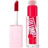 Maybelline Gloss per labbra liquido idratante e rimpolpante, arricchito con peperoncino - Lifter Plump - Colore Red Flag - 5, 4 ml