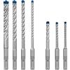 Bosch Set di punte per martello Expert SDS Plus 7x (diametro 5-12 mm, accessori per martelli perforatori), non applicabile, 7x