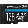 Team group 128GB Scheda MicroSDXC Team group TÃ?USDX128GIV30A103 Elite A1 V30 + Adattatore Nero
