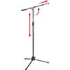 GATOR FRAMEWORKS - Asta Microfonica con Treppiede e Asta Telescopica, Altezza Regolabile 15-251 cm, Costruzione in Acciaio, Gestione Cavi Inclusa (GFW-MIC-2020)
