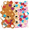 Baker Ross Love Bear FC415 - Set di 5 decorazioni per il fai da te, motivo: orsetto, colori assortiti
