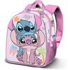 Disney Lilo e Stitch Couple-Zainetto 3D Elite, Rosa, 25 x 30 cm, Capacità 7 L