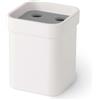 Lineabeta Bicchiere portaspazzolini con coperchio grigio opaco