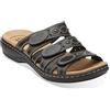 Clarks Sandalo Leisa Cacti da donna, Pelle nera, 39 EU
