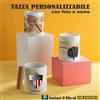 TAZZA MUG CERAMICA MANICO IN LEGNO PERSONALIZZATA CON FOTO NOME CALCIO CARTONI