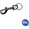 Maurer 20x Maurer Moschettone Girevole Maurer Big Con Anello Portachiavi 1.2 (Mm 75)