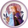 Tataway Disney Piatto piano bianco e lilla per bambine in plastica Frozen Elsa Anna con base antiscivolo