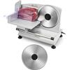 VEVOR Affettatrice Elettrica per Carne Congelata per Casa da 150 W con Lama da 17 cm, Affettatrice con Spessore Regolabile da 0 a 15 mm per Carne Congelata, Prosciutto, Velocità da 65 a 90 giri/min