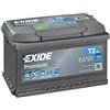 EXIDE Batteria 72, Ah 720, A/EN EA722 L 278mm B 175mm H 175mm Compatibilità con RENAULT Clio 3 Hatchback BR0/1, CR0/1 Clio 4 Hatchback BH Megane 3 Hatchback BZ0/1 Trafic 2 Furgonato FL, BMW 3 Sedan