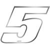4R Quattroerre.it - 13045 - Numero Gara 5 Adesivo per Moto, Bianco, 10 x 13 cm