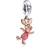 HAEPIAR S925 Sterling Silber Charme für Armband Halskette Charm Dangle Porcellino rosa für Frauen Mädchen Geburtstag Geschenke