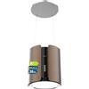 Cecotec Cappa a Isola Rotonda 38 cm Bolero Flux CRE 385500 Rame A+. Motore DC a Basso Consumo, Portata 591,2 m³/h, Comandi Elettronici, Filtro Carbone, Classe A+, Finitura Rame