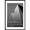 Americanflat Cornice 60x90 cm Nera - Cornice 50x75 cm con Passepartout o 90x60 cm Senza Passepartout - Portafoto con Bordo Sottile in PVC e Pannello Protettivo in Plastica