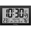 techno line Technoline dirgitale, orologio moderno da parete radiocomandato, nero, acrilonitrile butadiene stirene, 225 x 24 x 143 mm