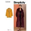 SIMPLICITY Cartamodello SS3008K5 per cappotto da donna in due lunghezze K5 (8-10-12-14-16)