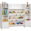Relaxdays Scaffale per Bambini Relaxdays, 8 scatole, MDF, scaffale per cameretta, H: 94,5x138,5x29,5 cm, Bianco