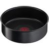 Tefal Ingenio Unlimited, casseruola da 24 cm, impilabile, manico rimovibile, salvaspazio, antiaderente, a induzione, nero, L7633502