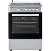 Svan Cocina Gas Butano 4 Zonas de Cocción, Horno 59 L, Inox SKG4601X. Control Manual, 2 Programas de Cocción, Cristal en Puerta de Doble Capa, Tapa Abatible