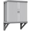 Terry - Rolling Space Wall Cab, Armadio da Muro con Due Antine Scorrevoli, 2 Ripiani Interni Modulabili, da Interno e Esterno, in Plastica, 59x36x59 cm