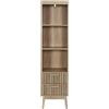 HOME DECO FACTORY, HD0224, colonna 2 cassetti, modello Klaus, collezione Natural Crush, mobili, mobiletto, mobili da bagno, 40 x 160 x 30 cm, marrone