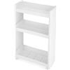 SONGMICS Ripiani Stretti Carrello Mobile a 3 Livelli per Cucina Bagno Cantina Largo 17 cm KFR09WT