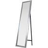 King Collection S1710528 Specchio da Pavimento con Cornice, Silver, 30X150H