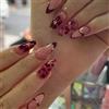 Cosmeria 24 Pezzi Unghie Finte Corte Floreali, Unghie Artificiali con Motivo Floreale, Unghie Acriliche Corte, Set Manicure Fai da Te per Donne, Riutilizzabili
