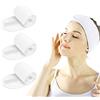 PIKABU Fascia per capelli - Fascia Spugna Makeup Spa Fascia Elasticizzata Regolabile con Velcro per Yoga Sport (3PCS-bianco)