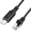 Logilink CU0412 - Cavo di collegamento attivo USB 3.2 (tipo C) a rete (RJ45), 1 Gbps, 2 m