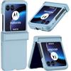 NINKI Cover compatibile per Motorola Razr 2024 con protezione dello schermo, antiurto, sottile, per moto Razr 2024, con protezione della cerniera, piacevole al tatto, per moto Razr 50, blu