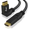 LINKUP - Cavo HDMI 2.1 8K ad alta velocità con connettore ad angolo girevole a 360° | Cavo video digitale DSC HDR UHD - Resistente 28AWG 48GB/s | 10K 8K 5K 4K 2K 1080 | Compatibile con Apple Xbox PS5