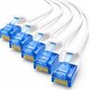 1aTTack.de, 660219 Cat6, Cavo di rete Cat.6, 3 m, cavo patch slim, diametro piccolo, molto flessibile, 1000 Mbit/s, 5 pezzi, bianco