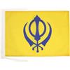 AZ FLAG BANDIERA SIKHISMO 45x30cm - BANDIERINA RELIGIONE SIKH 30 x 45 cm cordicelle - AZ FLAG