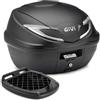 Generico B39NT TECH BAULETTO 39L NERO CATADIOTTRI ARGENTO CON PIASTRA UNIVERSALE compatibile con GIVI MONOLOCK ATTACCHI E SUPPORTI