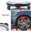 Kayserena Mercedes Copricerchi 4Pz/Set Dimensione OEM Pezzo di Ricambio per Coprimozzo Mercedes-Benz, 75 mm/2,95' (Blu)