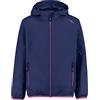 CMP - Giacca Kid G con Cappuccio Antipioggia, Blue, 152